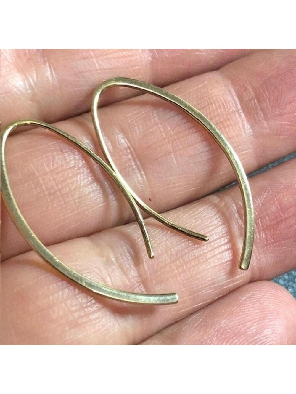 B2397 Boma Minimalist Vermeil gold over sterling silver Threader Earrings